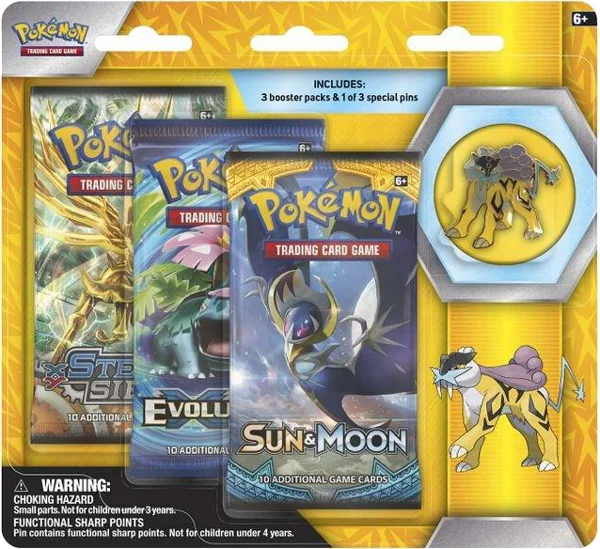 Legendary Beasts Collector Pin 3 Pack Blister - Raikou