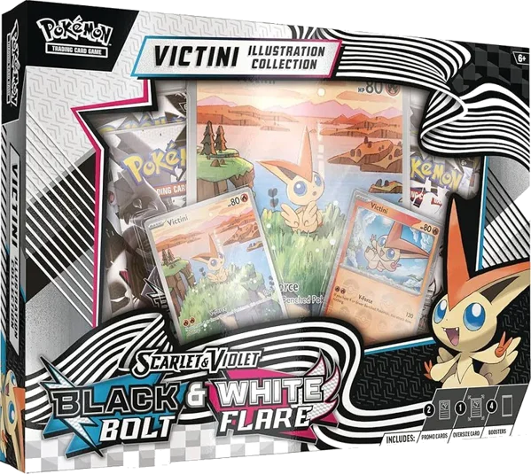 Black Bolt & White Flare Victini Illustration Collection