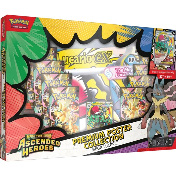 Mega Evolution Ascended Heroes Premium Poster collection mega lucario